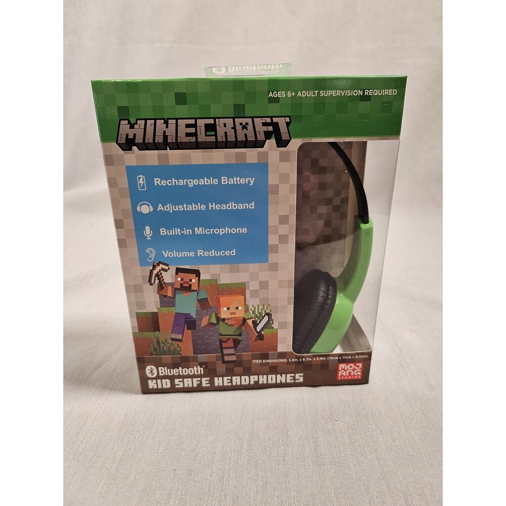 Minecraft Bluetooth® Kid Safe Headphones Age 6+